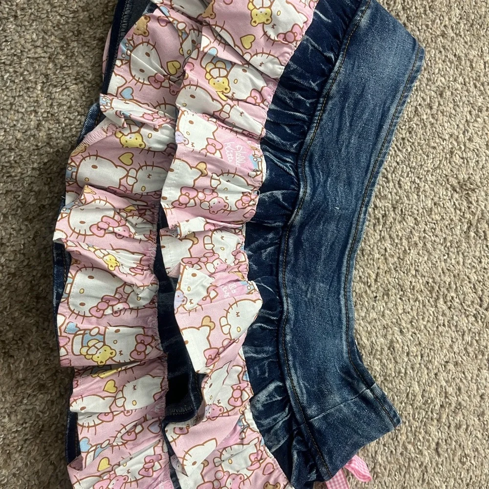 Denim and Pink Patterned Kids Diaper Cover